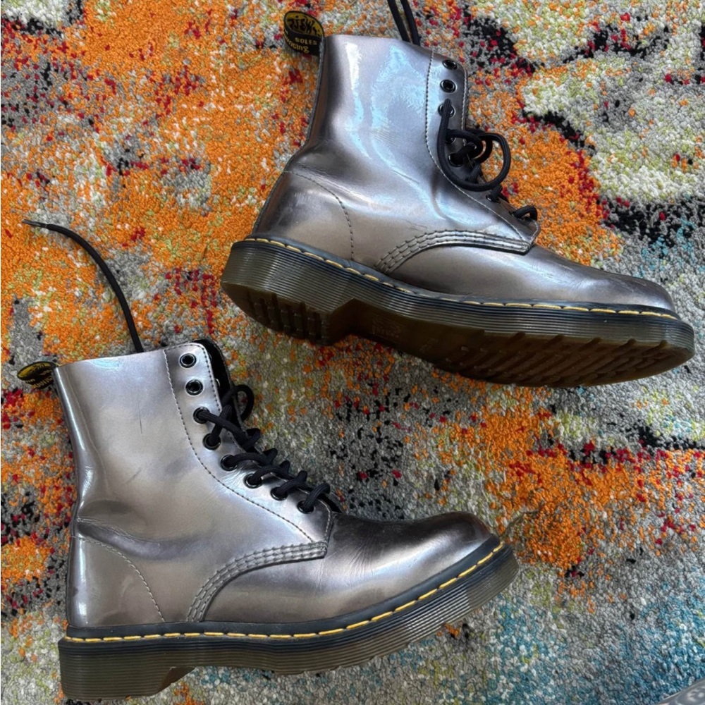 Dr. Martens AirWair 1460 Pascal Gunmetal leather boots